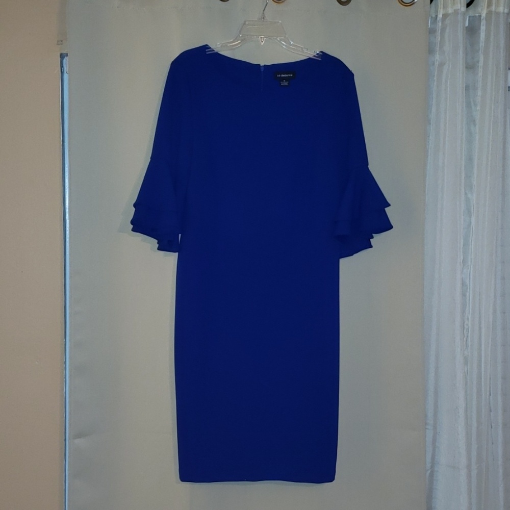 Liz Claiborne Sheath Dress with Ruffle Sleeve